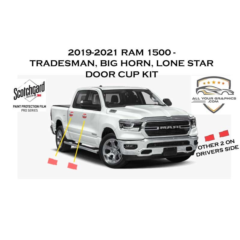 2019-2021 RAM 1500  Tradesman, Big Horn, and Lone Star PPF Kits