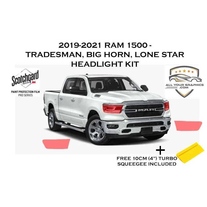 2019-2021 RAM 1500  Tradesman, Big Horn, and Lone Star PPF Kits