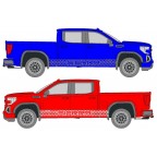 Honeycomb SIERRA Truck Side Decal Kit, Fits GMC SIERRA ,Not OEM - Many Colors to Chose From