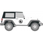 Military Star Punisher Decal Kit, Fits Jeep and other Vehicles ,Not OEM - Many Colors to Chose From
