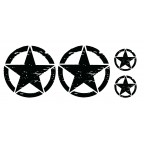 Military Star Decal Kit, Fits Jeep and other Vehicles ,Not OEM - Many Colors to Chose From